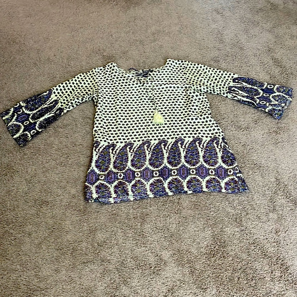 Yellow and purple dress